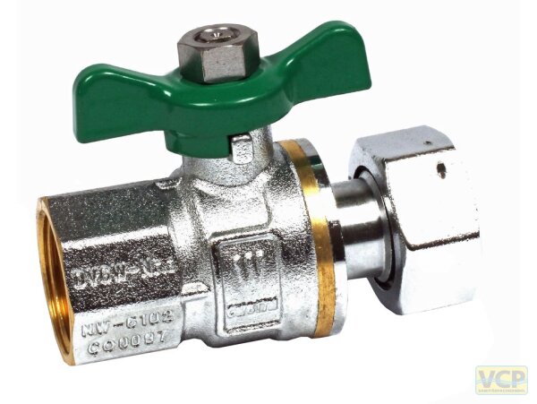 Trinkwasser Kugelhahn 3/4" PN 10 Ig x Mutter mit Stoffbuchse bis +65°C