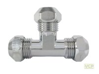 Kupplung T-Stück 3x 3/8"x10mm QV verchromt