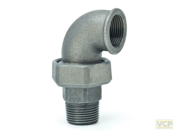 Winkel-Rohrverschraubung ia 3/4" TG schwarz