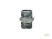 Doppelnippel 6/4" TG schwarz