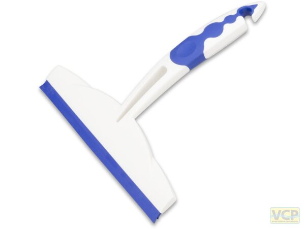 Duschkabinenabzieher Serie YOYO 20cm blau weiß mit doppelter Abzugslippe