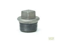 Stopfen 1/2" mit Rand TG schwarz