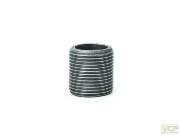 Einfacher Nippel 5/4"x 38mm TG schwarz