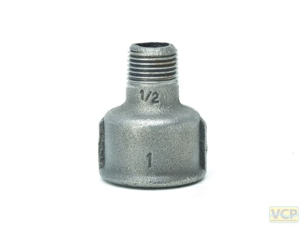 Reduziermuffe 1"Ig x 3/4"Ag TG schwarz