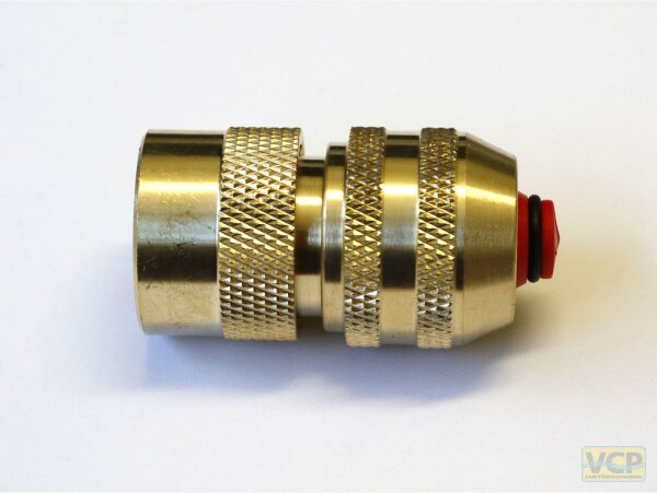 Steckkupplung mit Stop für 1/2" Schlauch Messing blank