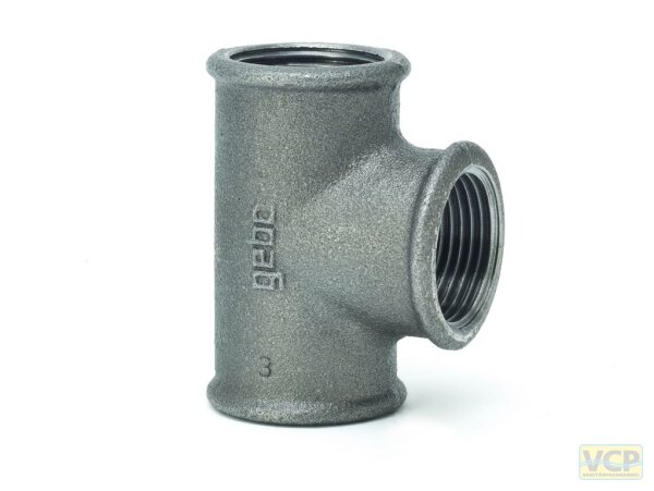 T-Stück 5/4" TG schwarz