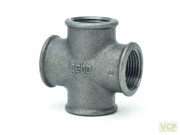 Kreuzstück 5/4" TG schwarz