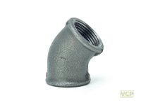 Winkel 45° ii 1" TG schwarz