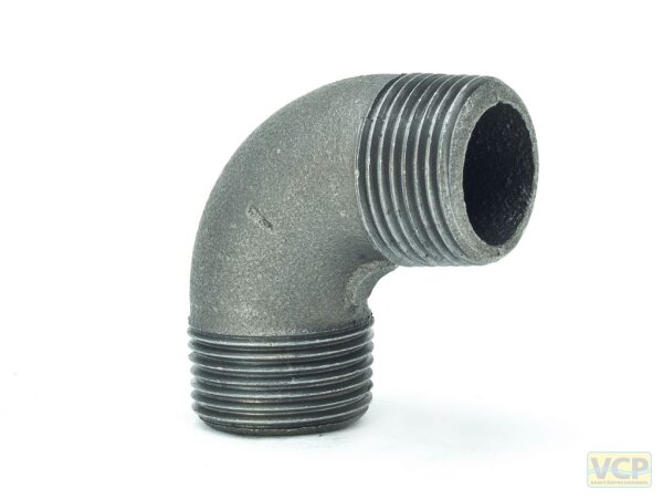 Winkel 90° aa 3/4" TG schwarz