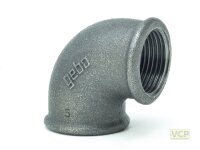 Winkel 90° ii 1" TG schwarz