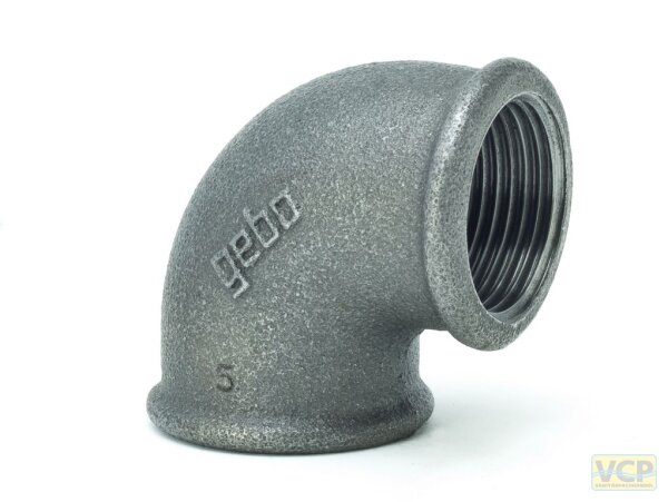 Winkel 90° ii 3/4" TG schwarz