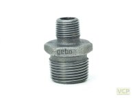 Reduziernippel 5/4" x 1" TG schwarz