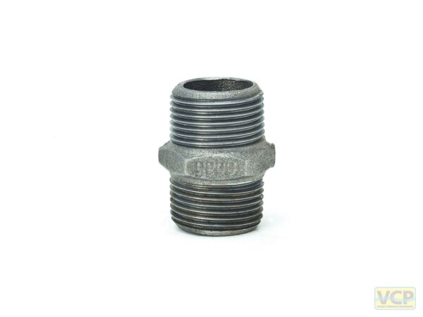 Doppelnippel 3/4" TG schwarz