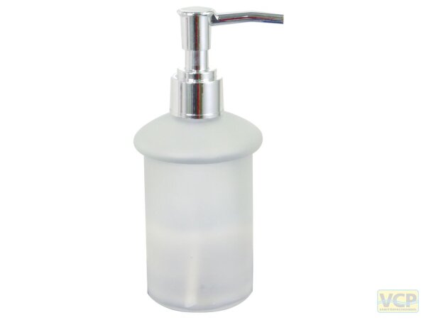 Ersatzflasche für Seifenspender chrom Glas satiniert