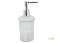 Ersatzflasche für Seifenspender chrom Glas satiniert