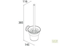 WC-Wandgarnitur Metall Serie Oslo rund verchromt