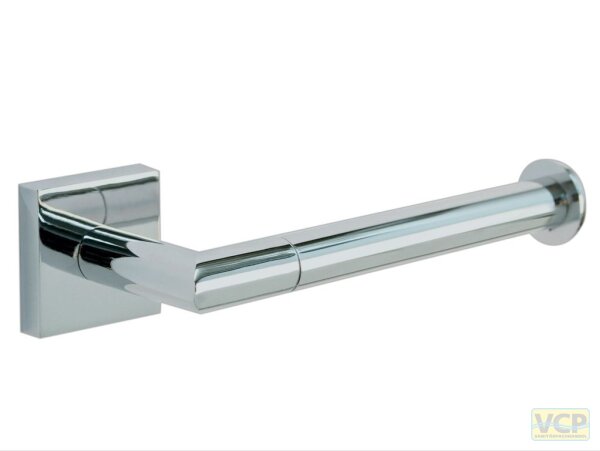 WC-Papierhalter ohne Deckel Metall Serie Lahti eckig verchromt