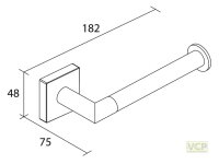 WC-Papierhalter ohne Deckel Metall Serie Lahti eckig...