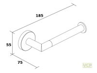 WC-Papierhalter ohne Deckel Metall Serie Oslo rund verchromt