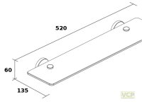 Ablagekonsolen Metall Glas satiniert Serie Oslo rund...
