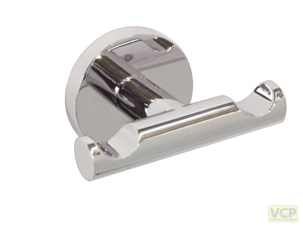 Doppelhaken Metall Serie Oslo rund verchromt