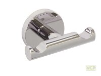 Doppelhaken Metall Serie Oslo rund verchromt