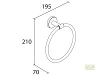 Handtuchring Metall Serie Oslo rund Edelstahloptik