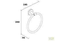 Handtuchring Metall Serie Oslo rund verchromt