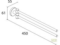 Handtuchhalter Metall Serie Oslo rund Edelstahloptik