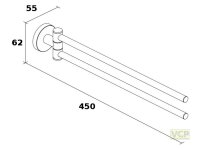 Handtuchhalter Metall Serie Oslo rund verchromt