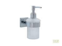 Flüssigseifenspender Metall Glas satiniert Serie...