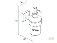Flüssigseifenspender Metall Glas satiniert Serie...