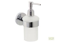 Flüssigseifenspender Metall Glas satiniert Serie...