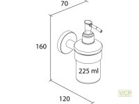 Flüssigseifenspender Metall Glas satiniert Serie...