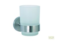 Glashalter Metall Glas satiniert Serie Oslo rund...