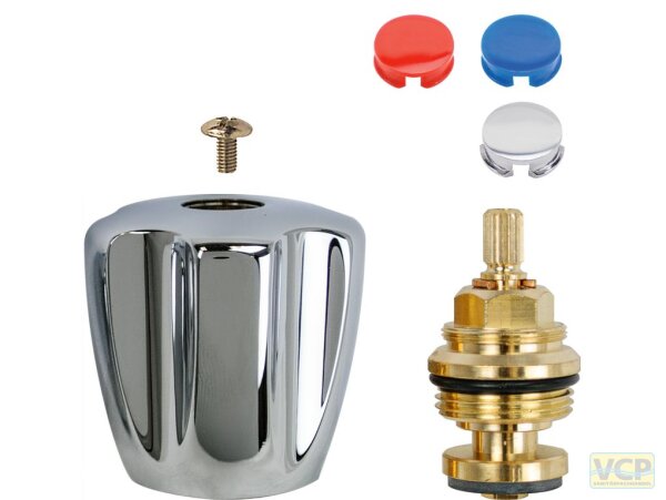 Oberteil 3/4" komplett mit Pentachrom-Metallgriff groß