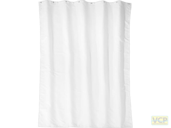 Brausevorhang weiß 2.300 x 1.700mm/15 Ösen mit Beschwerungsband waschbar bis 60°C