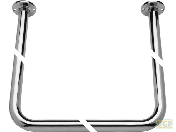 Brausevorhangstange Ø 25mm Serie 1000 U-Form 3 x 800mm Messing verchromt