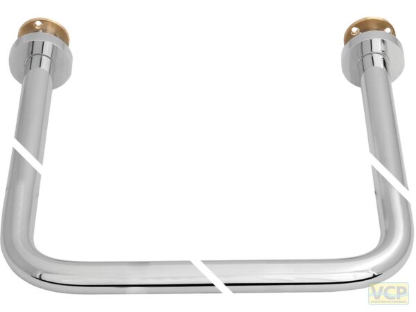 Brausevorhangstange Ø 25mm Serie 8000 U-Form 3 x 1.000mm Messing verchromt