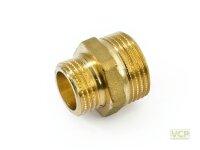Reduziernippel Messing blank 1/2" x 3/8"