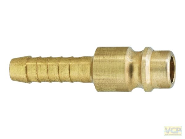Druckluftstecker Messing mit Schlauchtülle 6mm