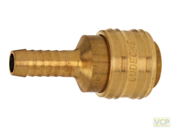 Druckluftkupplung Messing mit Schlauchtülle 9mm