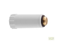 Baustopfen weiss mit 1/2" Messing-Gewinde, besonders...