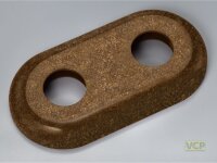 Doppelrosette "Mailand" Premiumkork terracotta...