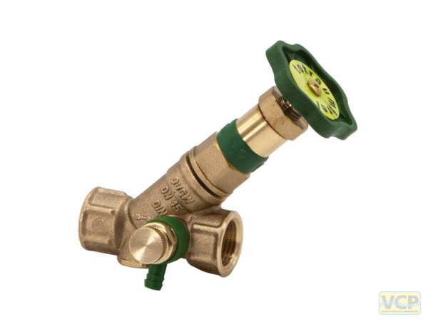 KFR-Schrägsitzventil 1/2" mit Entleerung, nichtsteigende Spindel