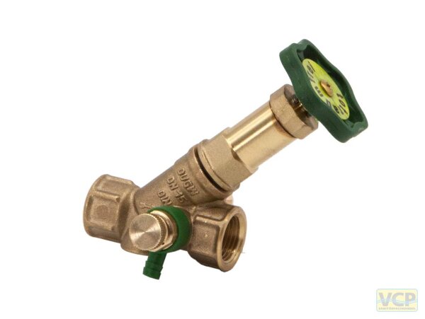 Freistrom-Schrägsitzventil 1/2" mit Entleerung, nichtsteigende Spindel