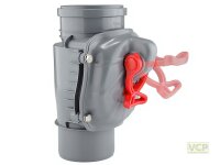 Rückstauklappe DN 110 grau für senkrechten...