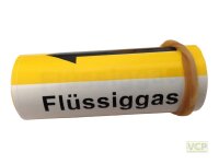 Klebebezeichnungsband Flüssiggas Farbe gelb DIN2404...