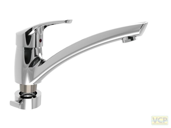 Spültisch-Hebelmischer ascona_1 chrom für Vor-Fenster-Montage