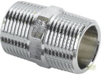 Doppelnippel Rotguss chrom 1"